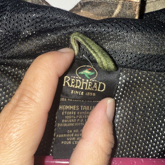 Redhead Realtree Hardwoods Camo Jacket Mens XL Full Zip Hooded Lightweight Coat - Picture 8 of 13